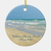 Het prachtige huis van de Aangepaste Familienaam J Keramisch Ornament (Voorkant)