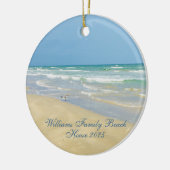 Het prachtige huis van de Aangepaste Familienaam J Keramisch Ornament (Links)