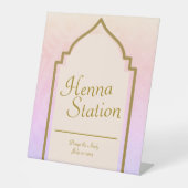 Het prachtige Indische station Nights Henna van Ar Reclamebord Met Voetstuk (Voorkant)