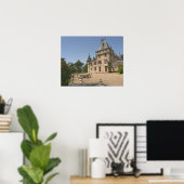 Het prachtige Kasteel de Pressac en tuin Poster (Thuiskantoor)