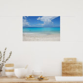 Het prachtige Keniepa Grandi strand op Curaçao Poster (Keuken)