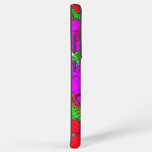 Het prachtige kleurrijke bloemetjespatroon samsung galaxy hoesje (Rechterkant)