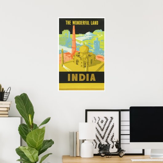 Het prachtige land: India Poster (Thuiskantoor)