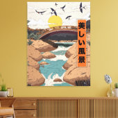 Het prachtige landschap canvas afdruk (Insitu (Woonkamer))