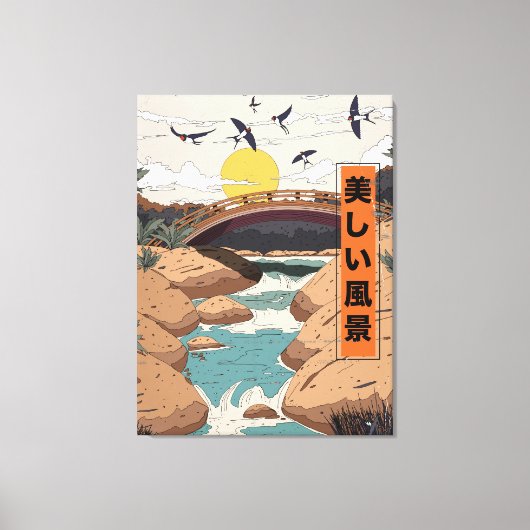 Het prachtige landschap canvas afdruk (Voorkant)