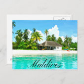 Het prachtige landschap van de Malediven Briefkaart (Voorkant / Achterkant)