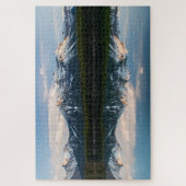 Het prachtige landschap van de rotsbergen reflecte legpuzzel (Verticaal)