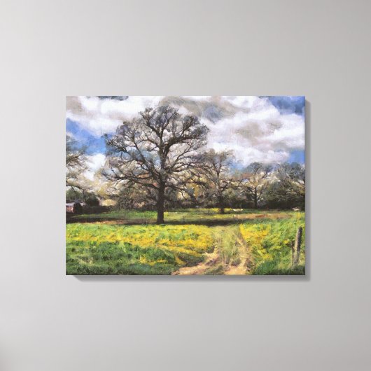 Het prachtige landschap van het Midwest-Boerderij Canvas Afdruk (Voorkant)