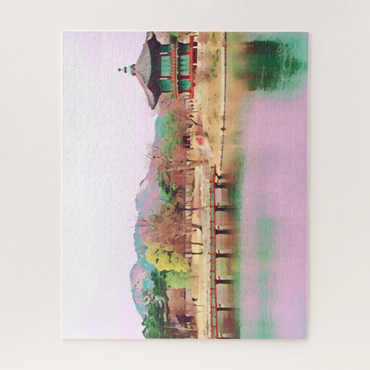 Het prachtige landschap van Japan Kyoto is een uit Legpuzzel (Verticaal)