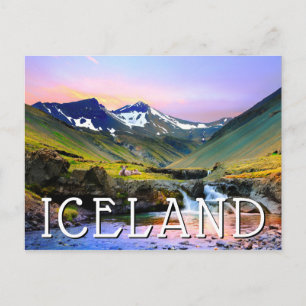 Het prachtige landschapslandschap van IJsland Briefkaart