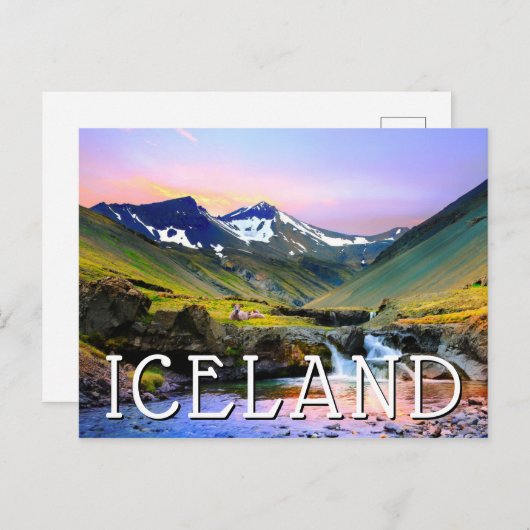 Het prachtige landschapslandschap van IJsland Briefkaart (Voorkant / Achterkant)