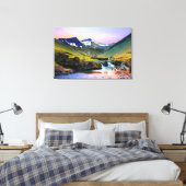 Het prachtige landschapslandschap van IJsland Canvas Afdruk (Insitu (Slaapkamer))