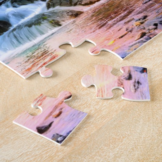 Het prachtige landschapslandschap van IJsland Legpuzzel (Zijkant)