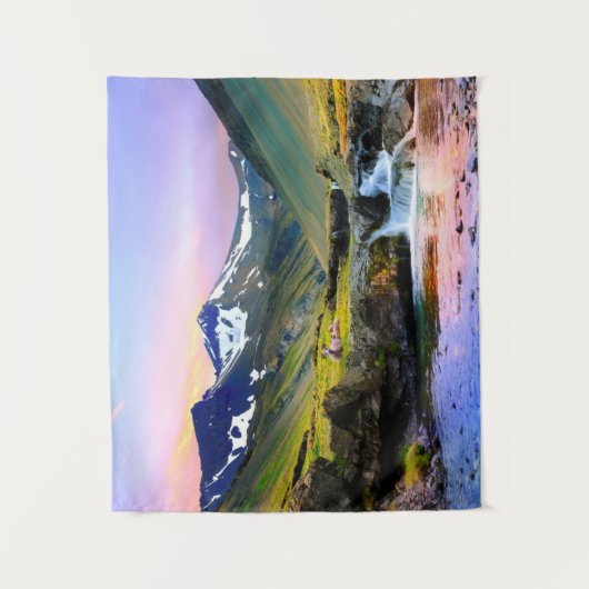 Het prachtige landschapslandschap van IJsland Wandkleed (Voorkant)