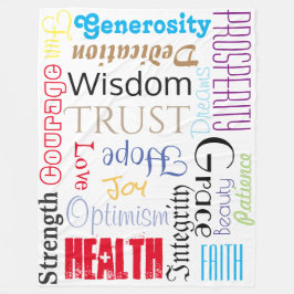 Het prachtige leven maakt gepersonaliseerde woordk fleece deken