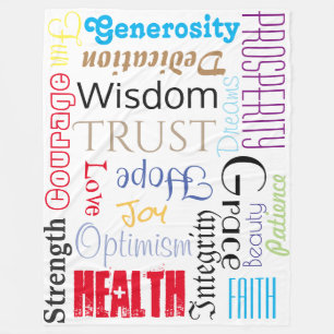 Het prachtige leven maakt gepersonaliseerde woordk fleece deken