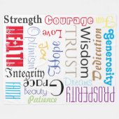 Het prachtige leven maakt gepersonaliseerde woordk fleece deken (Voorkant (Horizontaal))