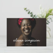 Het prachtige Manuscript Modern Afstudeerder Afstu Aankondiging (Staand voorkant)