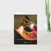 Het prachtige Masker Masqurade dankt u nota neemt Bedankkaart (Achterkant)