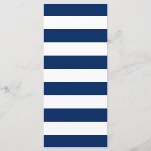 Het prachtige menu van de Floral Navy Blue Striped (Achterkant)