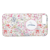Het prachtige Monogram van het Patroon van de Wate Case-Mate iPhone Case (Achterkant (Horizontaal))