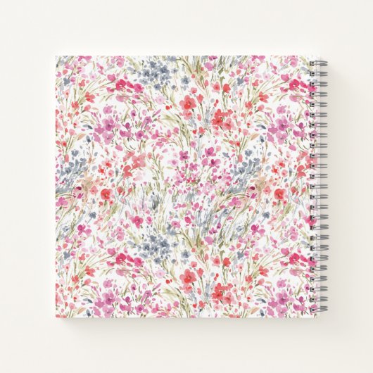 Het prachtige Monogram van het Patroon van de Wate Notitieboek (Achterkant)