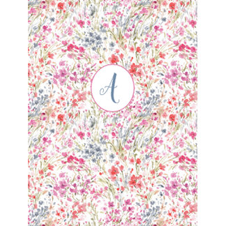 Het prachtige Monogram van het Patroon van de Wate Notitieboek