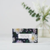 Het prachtige moody dahlia-ontwerp visitekaartje (Staand voorkant)