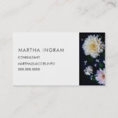 Het prachtige moody dahlia-ontwerp visitekaartje (Achterkant)