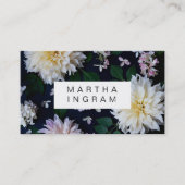 Het prachtige moody dahlia-ontwerp visitekaartje (Voorkant)