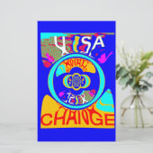 Het prachtige ontwerp van het citaat van de Tekst  Briefpapier (Staand voorkant)