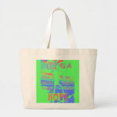Het prachtige ontwerp van het citaat van de Tekst  Grote Tote Bag (Voorkant)
