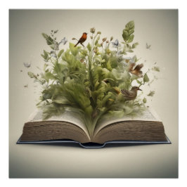 Het prachtige open boek perfect poster