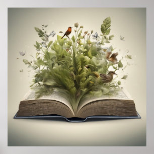 Het prachtige open boek poster