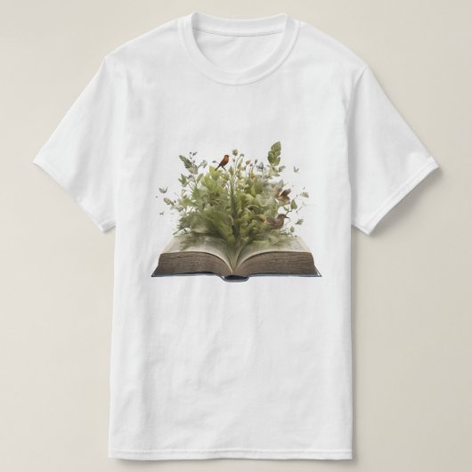 Het prachtige open boek t-shirt (Design voorkant)