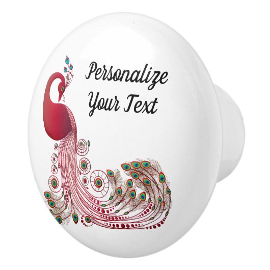 Het prachtige Peacock Decor personaliseren Keramische Knop (Rechts)