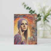 Het prachtige Retro Lady schilderij Briefkaart (Staand voorkant)