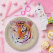 Het prachtige schilderij van de Kleurrijke Waterve Papieren Bordje (Feest)