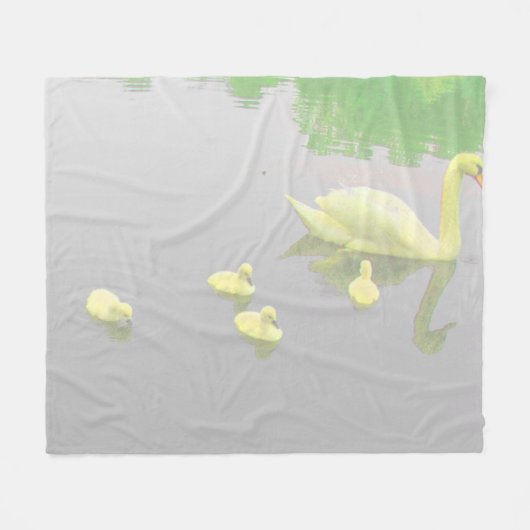 Het prachtige Swan Lake Fleece Deken (Voorkant (Horizontaal))