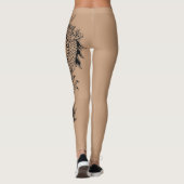 Het prachtige Tattoo van de Draak in de Achtergron Leggings (Achterkant)