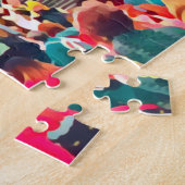 Het prachtige tempellandschap van Japan Kyoto is e Legpuzzel (Zijkant)