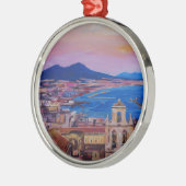 Het prachtige Uitzicht van de stad Napels met de b Metalen Ornament (Links)