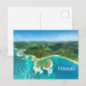 Het prachtige Uitzicht van Hawaii Beach en Ocean I Feestdagenkaart (Voorkant / Achterkant)