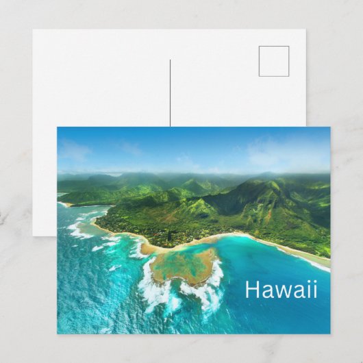 Het prachtige Uitzicht van Hawaii Beach en Ocean I Feestdagenkaart (Voorkant / Achterkant)