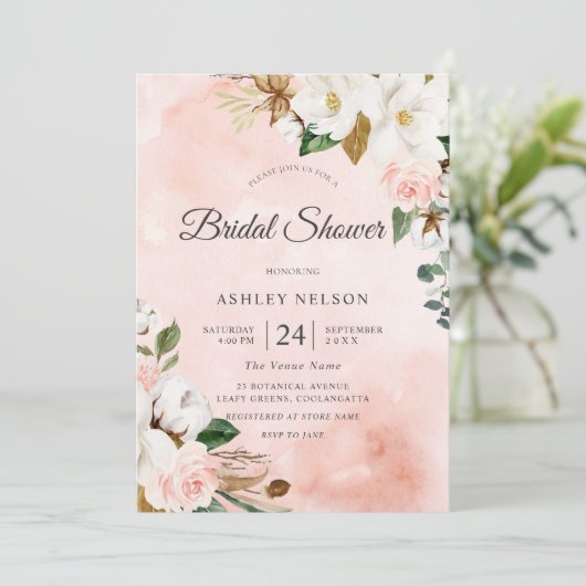 Het prachtige Vrijgezellenfeest van Blush & White  Kaart (Staand voorkant)