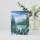 Het prachtige winterhemelbergmeer briefkaart (Staand voorkant)