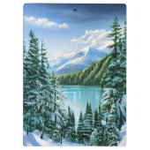Het prachtige winterhemelbergmeer klembord (Achterkant)