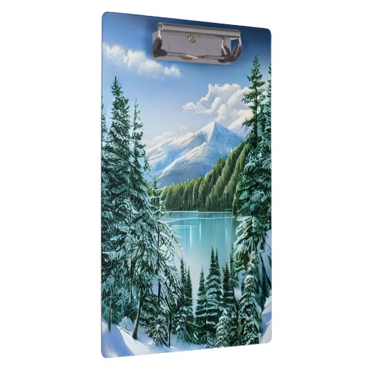 Het prachtige winterhemelbergmeer klembord (Rechts)