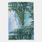 Het prachtige winterhemelbergmeer theedoek (Verticaal)