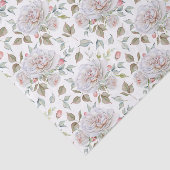 Het prachtige Witte en Roze Ontwerp van de Rozen v Tissuepapier (Detail)